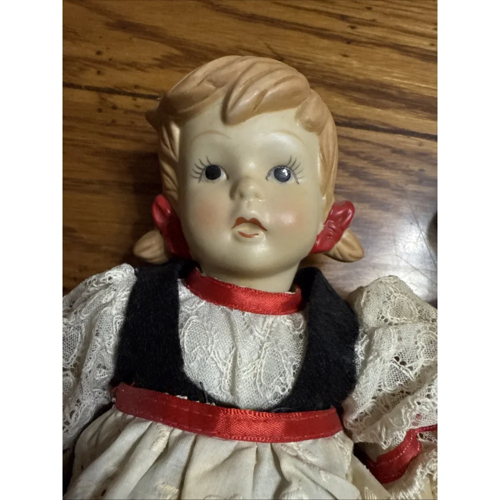 Oumlet Porcelain Bisque DOLLS HANSEL & GRETEL Hummel Style 10” Antique German